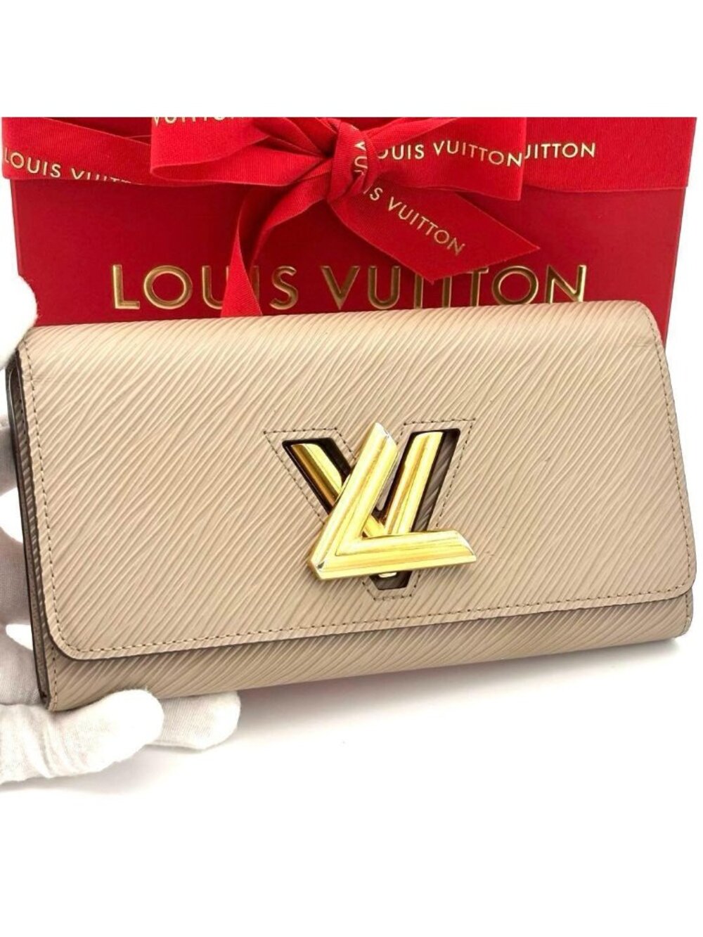 Louis Vuitton Wallet Epi Portefeuille Twist Ga les Beiges